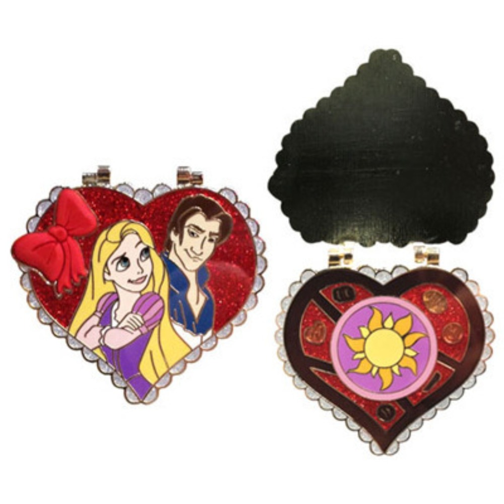 Disney Pin Rapunzel Tangled Heart Valentine Box Chocolates Flynn LE DSF 94854